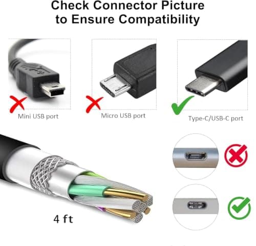 Oxiiert 5V Type C Charger for occiam T19 Active Noise Cancelling Earbuds — view 3