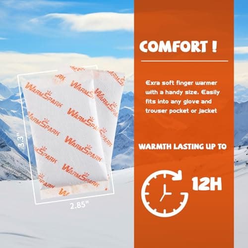 Hot Hand Warmers - 80 Count - Hand Warmers Disposable Single Use Air Activated Heat Packs for Hands, Toes and Body - Up to 12 Hours of Heat (40 Pairs) — view 4