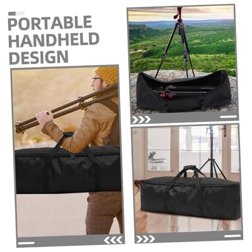 SHINEOFI 2pcs Oxford Cloth Tripod Carry Bag Lightweight Zipper Storage Case for Photographic Equipment Large Capacity Carrier for Travel and Photography Accessories — view 4