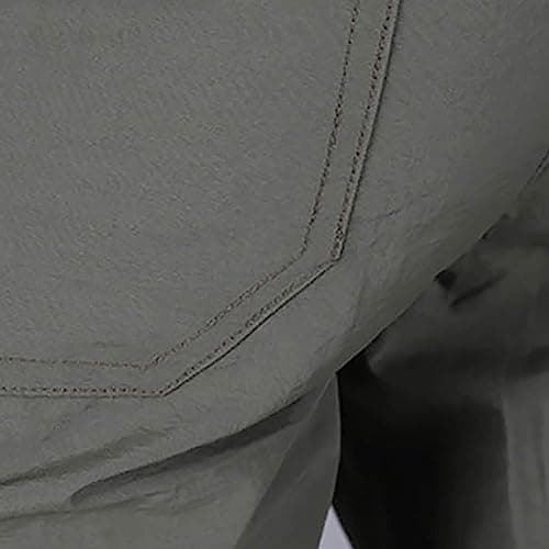 Men Summer Quick Dry Sports Outdoor Hiking Travel Climbing Fishing Camping Waterproof Work Trousers with Multi-Pockets Utility Durable Cargo Pants Grey — view 5