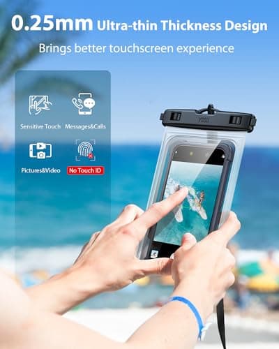 YOSH Waterproof Phone Pouch for Big Phones with Case On, 2 Pack, Up to 8.5" — view 5
