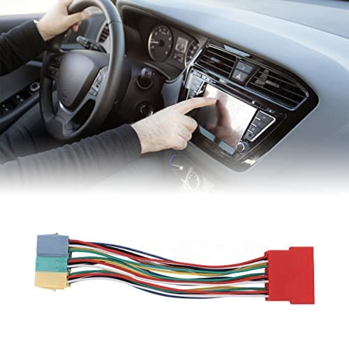 Akozon Radio Adapter, 20Pin ISO Plug, Car CD Audio Harness Cable, Auxiliary, ABS, Navy, Black — view 2