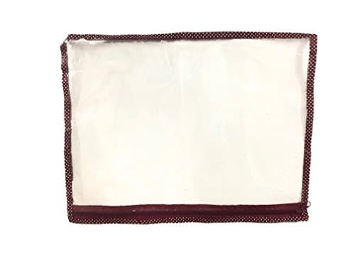Clear Maroon Saree Clothes Sari Storage Bags Single Wardrobe Organiser Quality Single Bulk 1/5/10/20/30 Garment Storage Pouch (20pc) — view 2