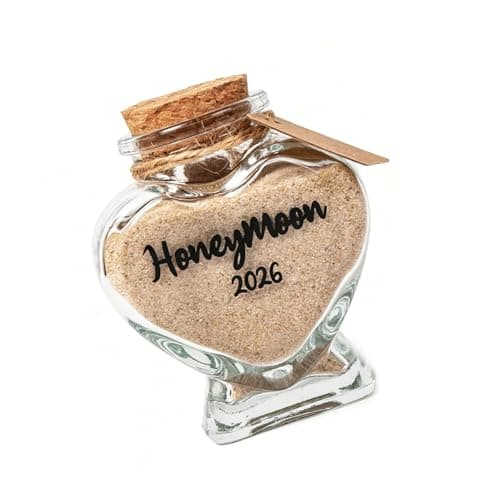 2026 Honeymoon Sand Keepsakes Jar with Heart Shape