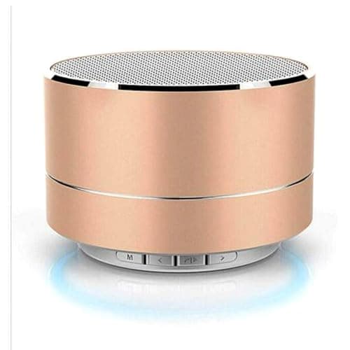 NTEK Bluetooth Speaker Mini Portable Wireless Outdoor Speaker, Mini Wireless Bluetooth Speaker, Noise-Cancelling Microphone, Small but Loud, Portable Speakers for Car, Bike, Outdoors, Shower (Gold)