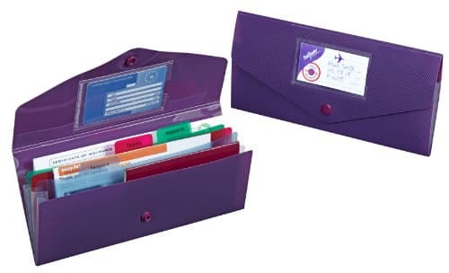 Snopake DL Fusion Travel Holder 3-Part – Fusion Assorted [Pack of 5] Ref: 15699,Blue/Green/Purple/Red,24.5 x 23.7 x 3.1 — view 6