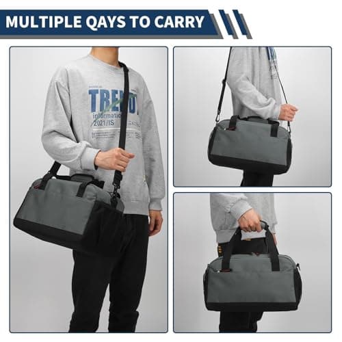 LONALIA 14L Small Gym Bag, Wet Pocket, 14 inch, Dark Grey — view 6
