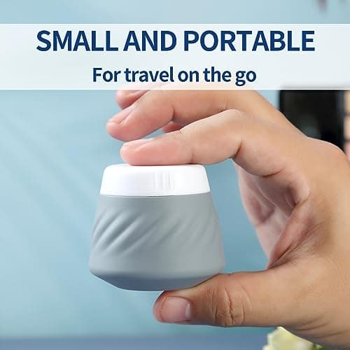 Gemice Silicone Cream Jars TSA Approved Travel Size Containers with Clear Bag, Leak-proof Travel Accessories with Lid for Cosmetic Face Body Hand Cream (4 Pack) — view 2
