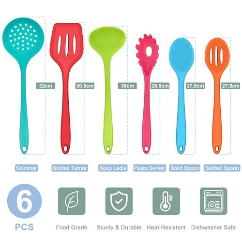 Onader Kitchen Utensils Set, 6 Piece Silicone Cooking Utensils Set — view 2