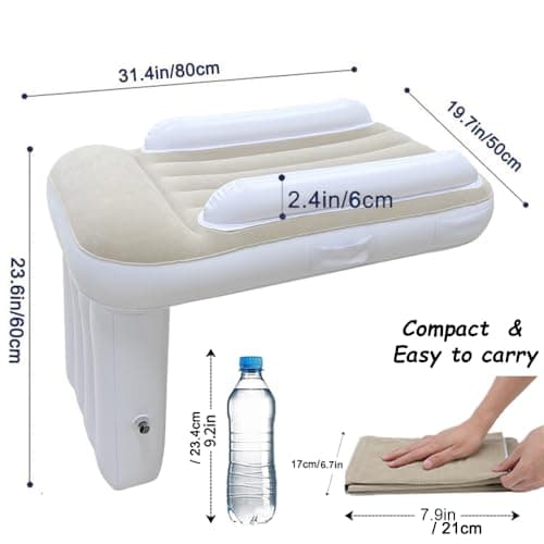 JANTEELGO Airplane Bed for Toddlers Baby Travel Essentials (No Pump) Portable Inflatable Beds Kids to Lie Down and Rest - Plane Bed for Kids Fits Most Seats for Flight, Car — view 3