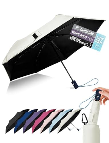 LILAC Compact Travel Umbrella,Windproof Umbrella for Rain and Sun