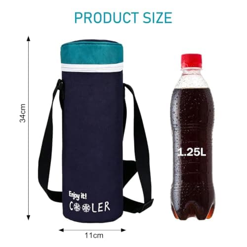 WSXQAZ Wine Cooler Bag, Sports Water Bottle Bagwith Shoulder Strap 11x34CM — view 2