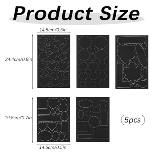 MeiQraft 5-Pack Black Fabric Repair Patches - Self-Adhesive No-Sew Repair Kit for Clothing, Tents, Bags — view 2