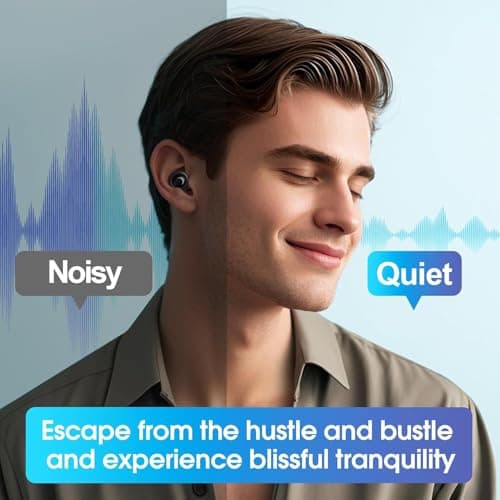 Mokeum Ear Plugs for Sleeping Noise Cancelling-45dB, Flexible Reusable Silicone Earplugs with 8 Eartips and Carrying Case for Focus, Travel, Concert, Work, Hearing Protection Ear Plugs (Black) — view 5