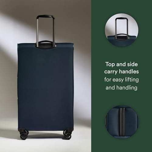 ANTLER - Soft Stripe 2.0 Large Suitcase - Durable, Lightweight & Expandable, 4 Spinner Wheels - Adjustable Handle, TSA Lock, 81cm - Indigo Blue — view 6