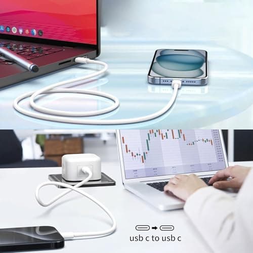 3pack USB C Plug, 30W USBC Charger For lPhone17/16/15,USB-C Fast Charging Cube Power Adapter, Compatible with l Phone 17 16 15/16 Plus/16 Pro/16 Pro Max, Air 5/4, lPad 10/Mini (3xCable Included) — view 5