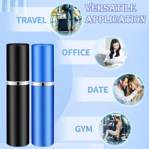 HX YUEGOUHUI 2 Pcs Perfume Atomiser 5ml Portable Refillable Perfume Bottle Mini Travel Spray Bottle Compact Fragrance Decanter for Travel and Daily Use Fit for Pocket Handbag Men and Women — view 6