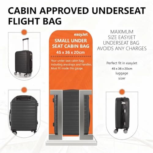Underseat Travel Case, Black, 45x36x20cm — view 3