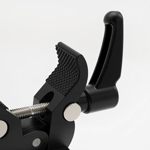 LSYRIA V Mount Universal Crab Clamp V Lock Battery Quick Release Super Adjustable Mount Tripod Adapter Holder for Light Stand Tripod Legs, Compatible with DSLR Camera Battery (Black) — view 5