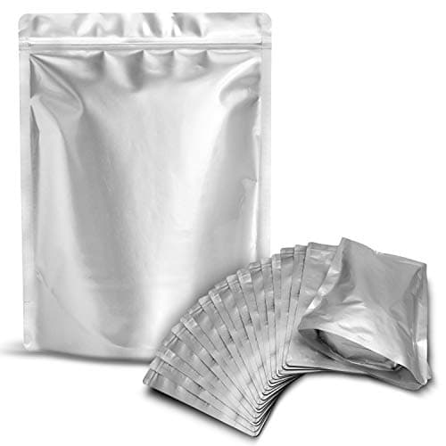 25 Mylar Bags 1 Gallon - Extra Thick 9.4 Mil - 10"x14" Airtight Vacuum Sealing Sealable Mylar Bags for Long Term Food Storage - Odor Free Heat Resistant - Light and Moisture Proof Fresh Saver Packs