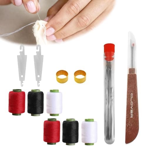 34 PCS Sewing Kit, Multi-Purpose Needle and Thread Kit Accessories, Needles Thread Hand Repair Tools, Sewing Tool Set Gifts for Women, Thread and Needles Set for Adults, DIY,Home, Travel (C03)