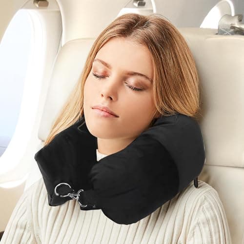 Stuffable Neck Pillow for Travel,with Adjustable Straps,Clothes for Luggage — view 6