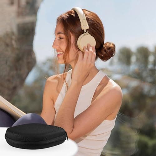 Muorruo Headphone Case Compatible with JBL Tune 510BT/520BT/670NC Live 460NC, with Sony WH-CH520/510, Portable Travel Case for Wireless On-Ear Headphones, Over-Ear Headphone Bag (Orange) — view 6