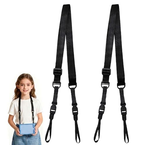 Funver Universal Black Tablet Shoulder Strap for Ipad Strap Shoulder Tablet Case, Adjustable & Detachable Carrying Strap Replacement with Quick Release Buckles for IPad Samsung Tab Cases Camera Bags