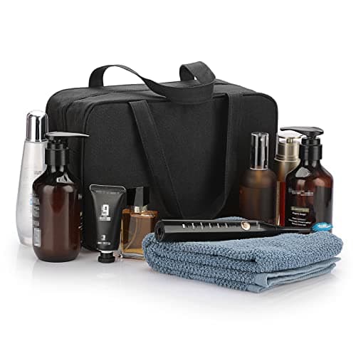 IGNPION Men Large Travel Toiletry Bag Women Waterproof Full Size Wash Bag Dopp Kit Shaving Organizer Bag Make UP Cosmetic Bag Swimming Gym Bag for Toiletries Accessories (Black) — view 4