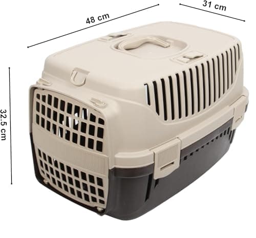Jolie Max Pet Carrier - Lightweight Transport Crate for Small Animals - Removable Gate - Ventilated Design - Seatbelt Clip - Portable Box for Cats, Dogs, Kittens — view 6