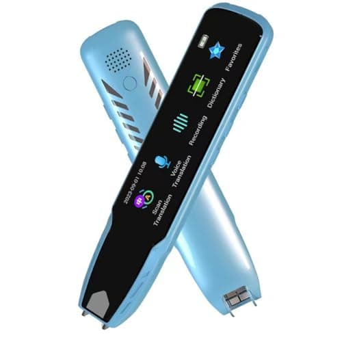 ZYWUOY Handheld Translation Pen, Offline Scan Touchscreen ABS for Travel Study, Pink