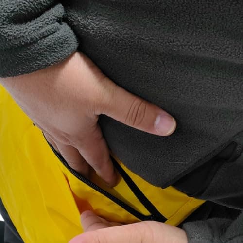 6 Pocket/4 Pocket Market Trader Money Belt | Denim Trader Belt | Money Apron | Traders Adjustable Waist Strap Anti-Theft Wallet Apron Pouch for Restaurants Festivals Fetes (4 Pocket-Yellow) — view 6