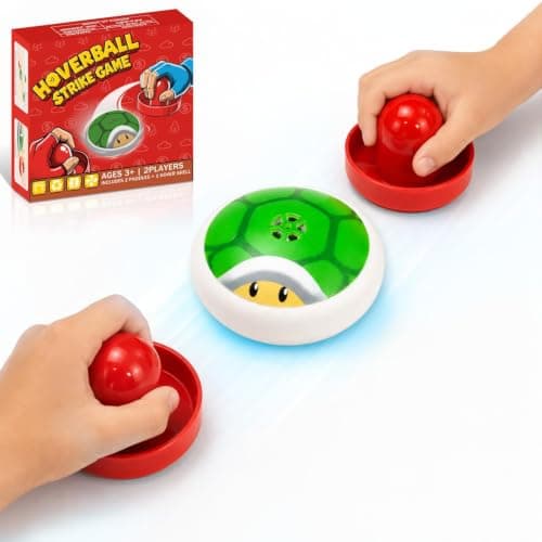 Glückpa Super Bro Tabletop Air Hockey Game with Hover Puck and 2 Paddles
