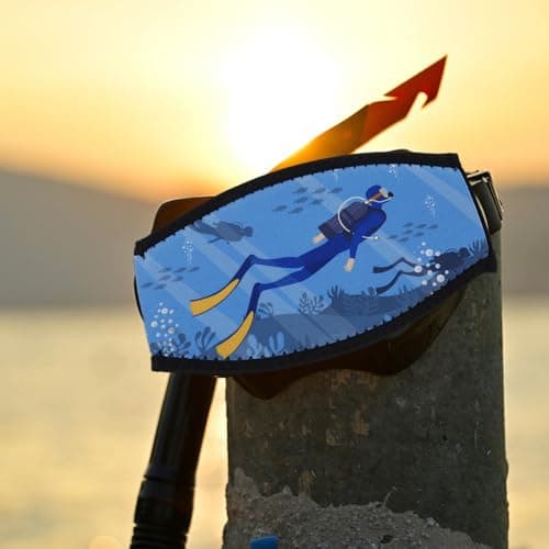 NUOBESTY Adjustable Neoprene Dive Mask Strap Cover for Long Hair Protection Swim and Scuba Mask Strap Sleeve Travel-friendly Snorkeling and Deep Diving Accessory — view 4