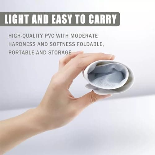 YOUNLEN Waterproof Shoe Covers Rainproof shoe covers Silicone shoe covers Keeps shoes dry in rainy days Suitable for outdoor walking and cycling（Transparent white） — view 4