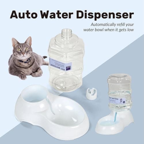 Taylor & Brown Automatic Pet Dog Feeder and Water Dispenser Set, 3.5L Gravity Dog Cat Food and Water Dispenser Set with Pet Food Bowl, Pet Food Water Dispenser Station — view 4