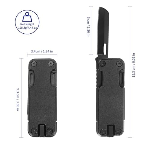 HONZIN Multitools 6 in 1 Folding Multitool, Pocket Size EDC Multi Tool with Rope Cutter, Bottle Opener, Screwdriver, SIM Card Pin, Camping Stainless Steel Multitools with Nylon Pouch, Gifts for Men — view 3