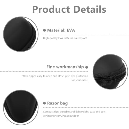 Ciieeo Razor Storage Carrying Case Shockproof Cover Bag Protector for Travel Storage for Beard Trimmer and Portable Hard Case Travel Bag — view 6