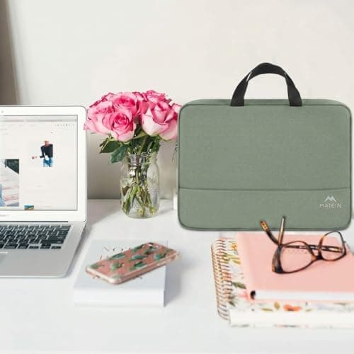 MATEIN Laptop Bag 15.6 Inch, Laptop Case 15.6 Inch for Men, Avocado Green — view 3
