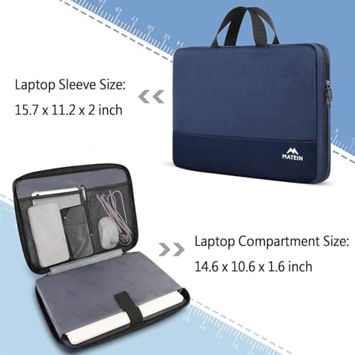 MATEIN Laptop Bag 15.6 Inch, TSA Laptop Case 15.6 Inch for Men, Dark Blue — view 5