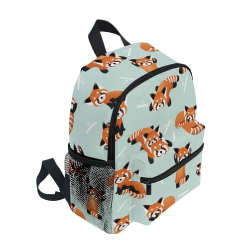 Mnsruu Kids Toddler Backpack Cute Red Panda Bamboo Preschool Kindergarten Bookbag Nursery Travel Bag for Boys Girls Daycare — view 5