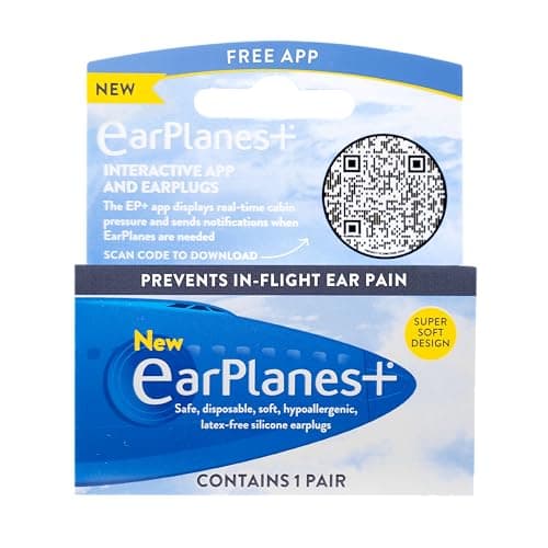 EarPlanes Original Earplugs for Adults, Pressure Filtering Protection for Airplane Travel (1 Pair) — view 2