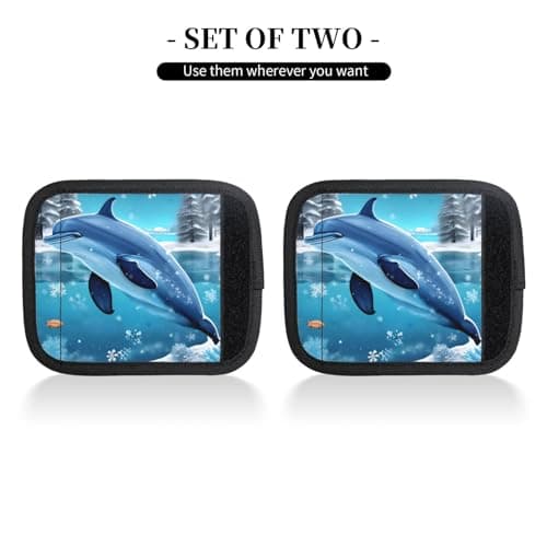 Winter The Dolphin Printed Luggage Trolley Covers - Checked Soft Handle Covers for Business Travel Accessories — view 2