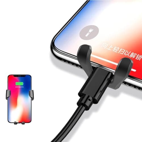TUOWEIFC Car Phone Holder for Fiat 500 500c 500e 500L 500X, Car Phone Holder Phone Holder for Cars Vent Stable Hook Clip Air Vent One Button Release,White — view 6
