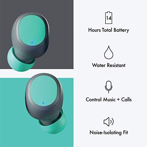 Vinyl by Skullcandy True Wireless Bluetooth Earbuds - Grey/Teal — view 4