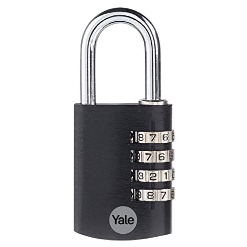Yale - YE3CB/38/131/1/BK Standard Security 38mm Aluminium Combination Padlock - Black - Open Hardened Steel Shackle - 4 dial Combination Lock — view 6