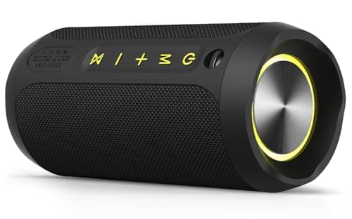 EDUPLINK Bluetooth Speaker, Portable Wireless Speakers, Waterproof IPX7 Speaker, TWS Pairing Stereo, Long Playtime for Home, Travel, Black