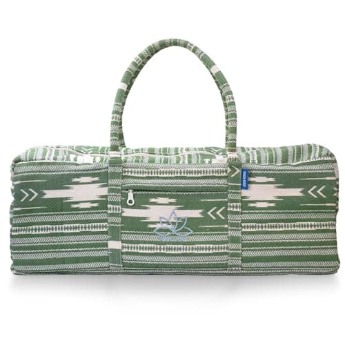 Yoga-Mad Horizon Yoga Kit Bag | Spacious Cotton Yoga Mat Bag with Pockets & Full Zip | Fits Mat, Blocks, Blanket & Accessories | Durable, Showerproof Lining | 3 Colour Options | 65 x 23 x 26cm