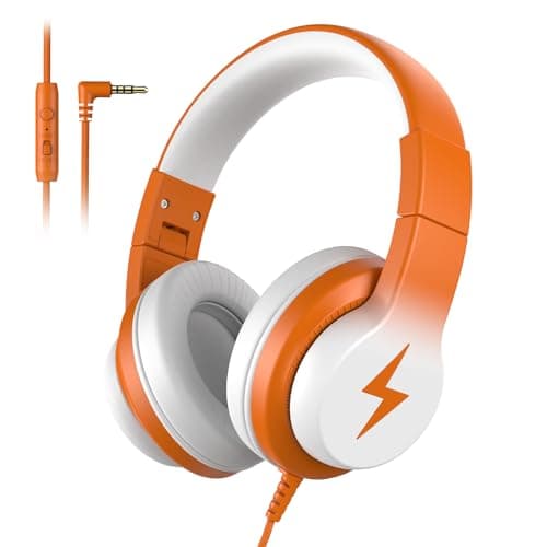 Candy Bila Kids Headphones with Mic for School Boys Girls Travel, 3.5mm