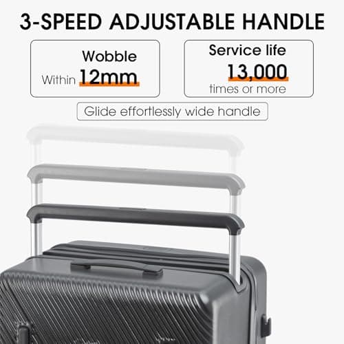 LIGHTGO 20" Hardside Cabin Case, TSA Lock, Brake Spinner Wheels — view 5